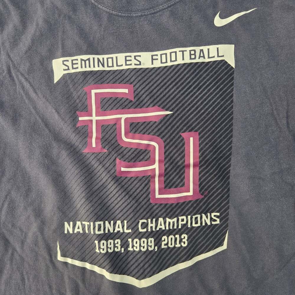 Nike T-Shirt Florida State Seminoles Football Men Size XL National Champions FSU